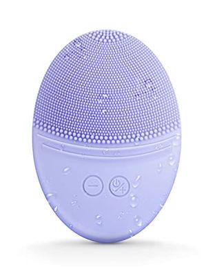 EZBASICS Sonic Silicone Facial Cleansing Brush (Violet, 5 Speeds)
