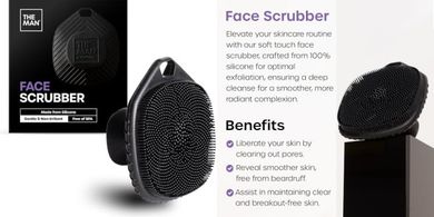 Silicone Face Scrubber: Gentle Exfoliating Massager for Men
