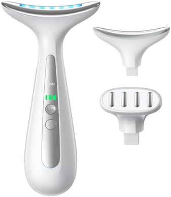 Facial & Neck Massager: Lifts, Firms, Reduces Wrinkles & Dark Circles
