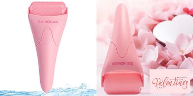 Pink Ice Roller: Face, Eye, & Body Cooling Relief
