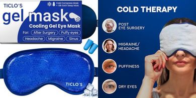 Cooling Gel Eye Mask for Migraines, Puffiness & Sleep
