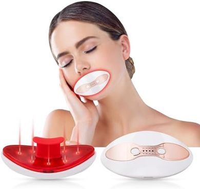 Red Light Therapy Lip & Eye Plumper:  Heated, 4-Level Anti-Aging Tool
