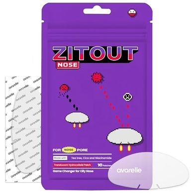 Avarelle ZitOut Nose Patches: Tea Tree & Niacinamide Hydrocolloid Strips
