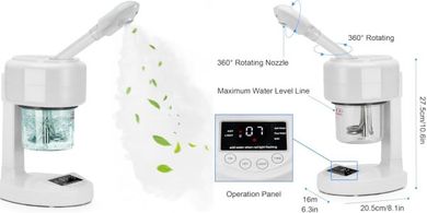 JOSTZHXIN Nano Ionic Facial Steamer: Portable, 360° rotating nozzle.
