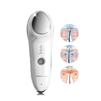 TOUCHBeauty Hot/Cold Facial Massager: Vibrating Skin Rejuvenation Tool
