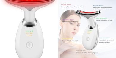 Portable Facial Massager with 7-Color LED Light Therapy
