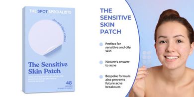 Dermatologist-developed pimple patches for sensitive skin (48 patches).
