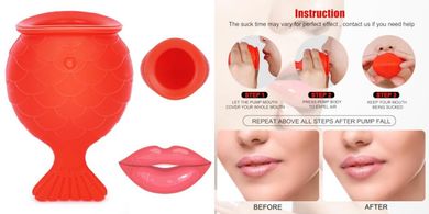 Silicone Lip Plumper:  Fuller, Thicker Lips Fast (Red)
