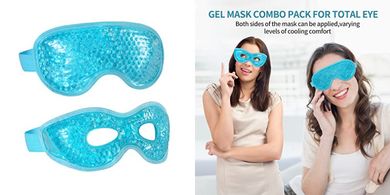 Cooling Gel Eye Masks: Reusable Hot/Cold Therapy for Puffiness & Headaches
