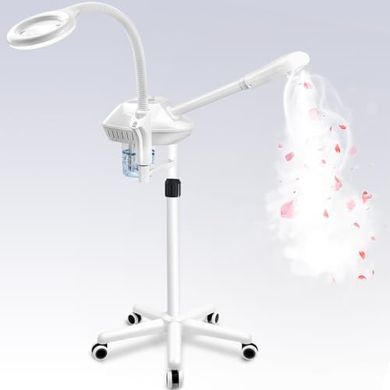 2-in-1 Ozone Facial Steamer with Magnifying Lamp for Deep Cleansing & Hydration
