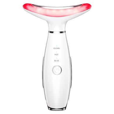 3-in-1 LED, Thermal, & Vibration Face & Neck Massager for Skin Rejuvenation
