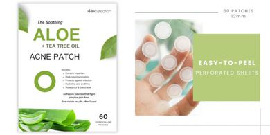 Invisible Acne Patches: 60 Hydrocolloid Patches with Aloe & Tea Tree Oil
