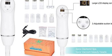 Diamond Microdermabrasion Vacuum: 8-Probe Facial Pore Cleaner
