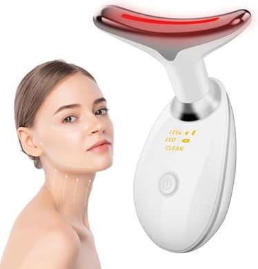 Portable 7-Color LED Face & Neck Massager (White)
