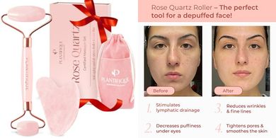 Rose Quartz Face Roller & Gua Sha: Valentine