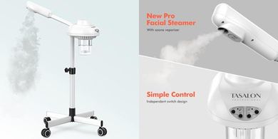 Professional Rolling Facial Steamer with Ozone for Deep Cleaning
