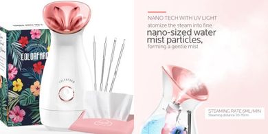 Colorfarm Nano Ionic Facial Steamer: Deep Cleanse, Hydrate, & Open Pores
