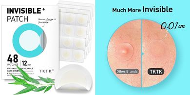 Invisible Hydrocolloid Acne Patches with Salicylic Acid (48 count)
