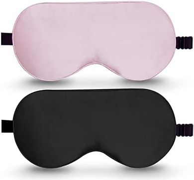 Pure Silk Sleep Masks (2-pack): Block Light, Reduce Puffiness
