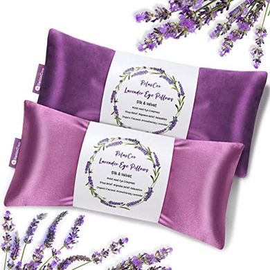 Lavender Heat & Weight Eye Pillows for Relaxation & Relief (2-Pack)
