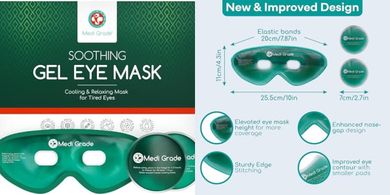 Cooling Gel Eye Mask: Puffiness, Allergies, Migraines, Hangovers
