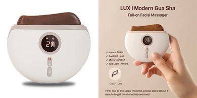 LUX1 Gua Sha: Heated Vibrating Facial Massager for Lifting & Anti-Aging
