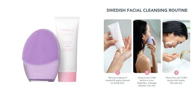 FOREO LUNA 4 Sensitive Bundle: Cleansing Brush & Cleanser for Sensitive Skin
