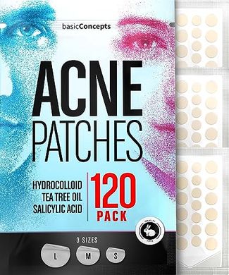 Hydrocolloid Acne Patches (120): Salicylic Acid & Tea Tree Oil
